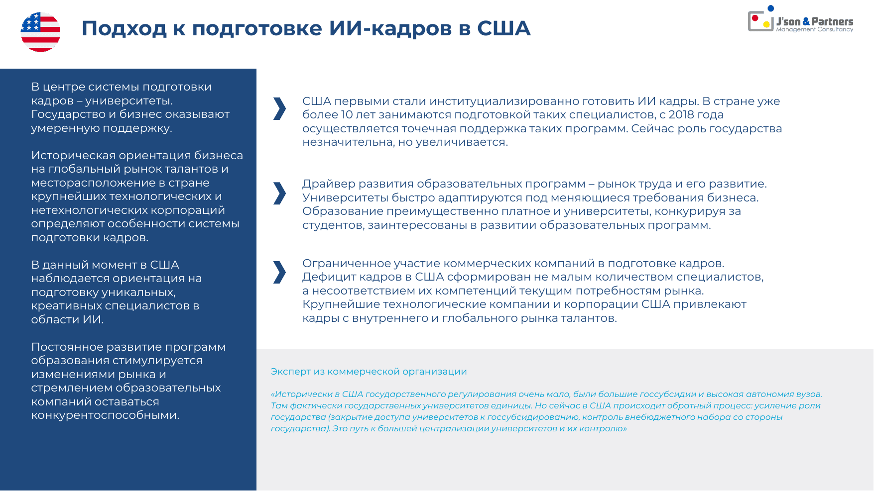 ИИ кадры 7 Подход к подготовке ИИ-кадров в США