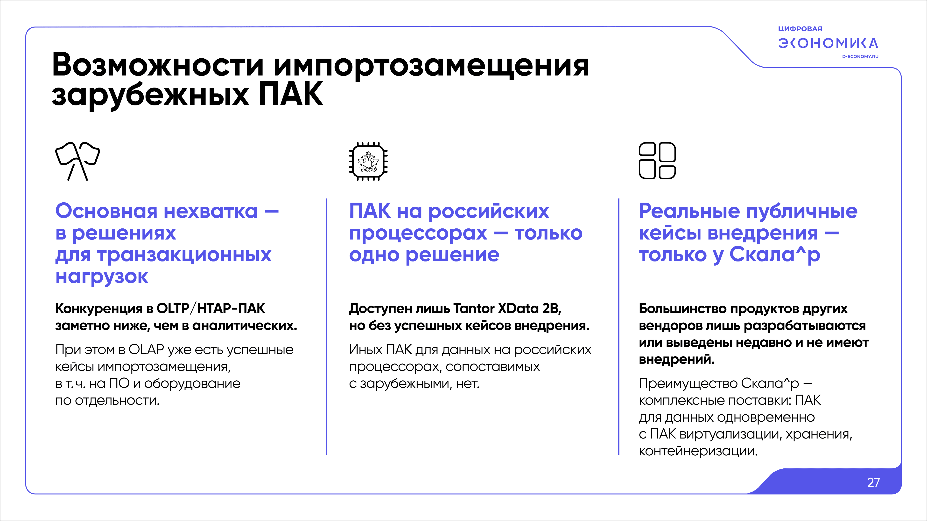 Импортозамещение ПАК обработки данных 27